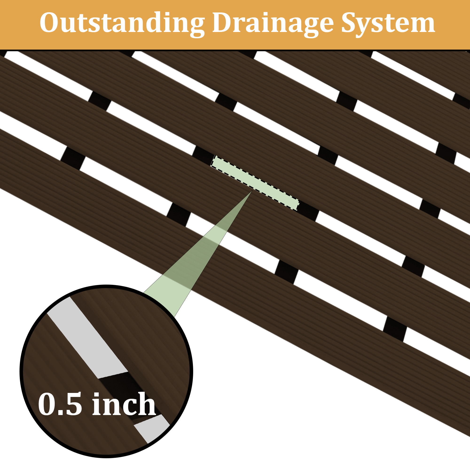 Kuber Industries 60x40 cm Anti-Skid Mat for Bathroom with Rubber Base  Shower Mats for Bathroom Anti Slip  Foot Mat for Preventing Slips  Falls in Wet Areas  Stripe Design - Brown