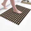 60x40 cm Anti-Skid Mat for Bathroom with Rubber Base | Shower Mats for Bathroom Anti Slip | Foot Mat for Preventing Slips & Falls in Wet Areas | Stripe Design - Brown