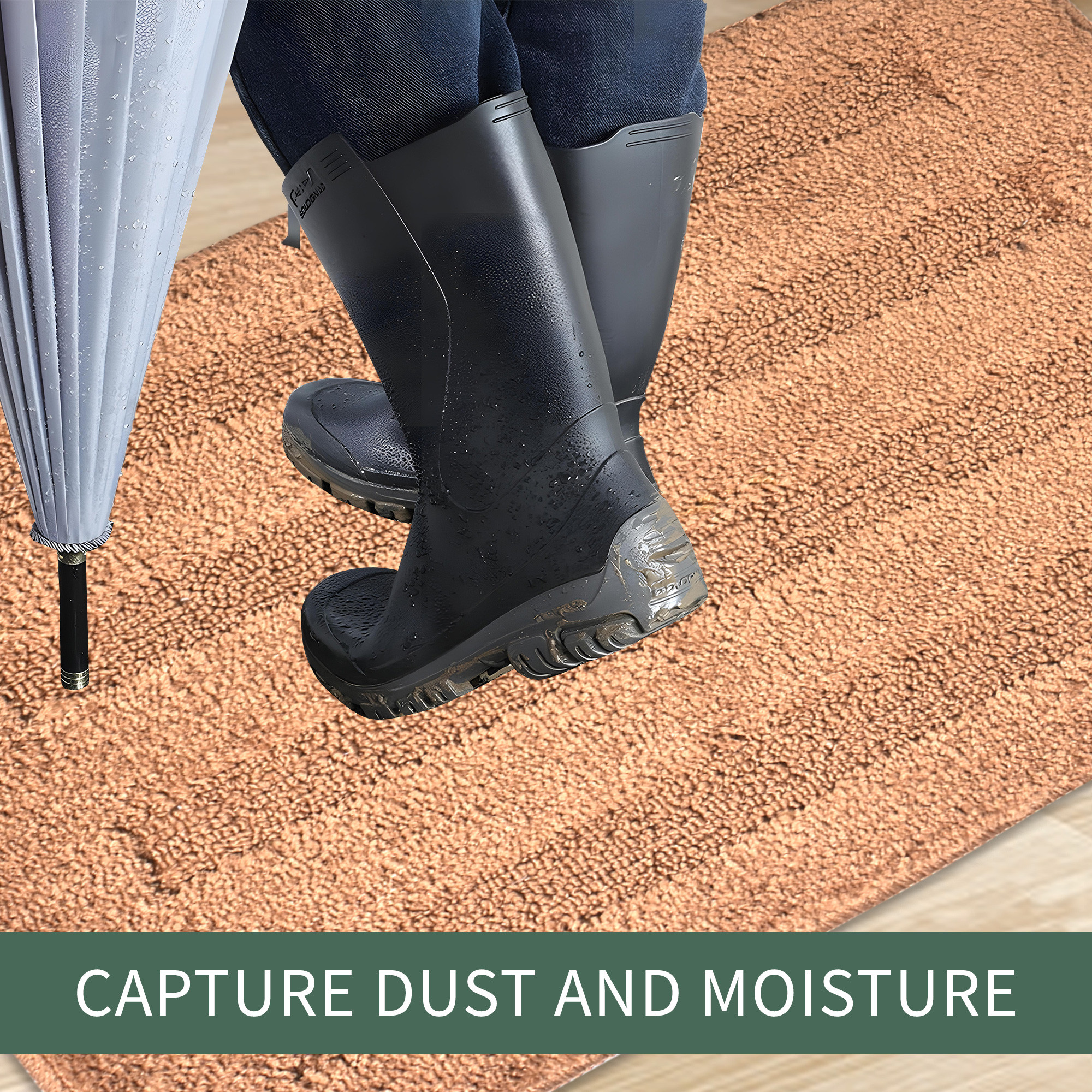 Kuber Industries 60x40 cm Microfiber Water Absorbent Bathroom Mats Anti Slip  Door Mats for Bathroom Entrance  Soft Comfort for Feet Keeps Floor Dry  Safe  Micro Lining - Golden