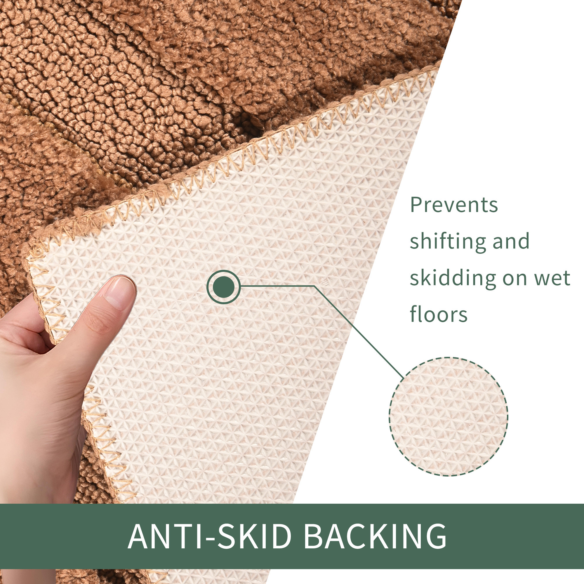 Kuber Industries 60x40 cm Microfiber Water Absorbent Bathroom Mats Anti Slip  Door Mats for Bathroom Entrance  Soft Comfort for Feet Keeps Floor Dry  Safe  Micro Lining - Golden