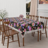 60x90 Inch Dining Table Cover 6 Seater Waterproof – Heat Resistant, Scratch-Proof & Easy to Clean | Premium Table Protector for Dining, Kitchen & Restaurant Use | Mix Rose - Black