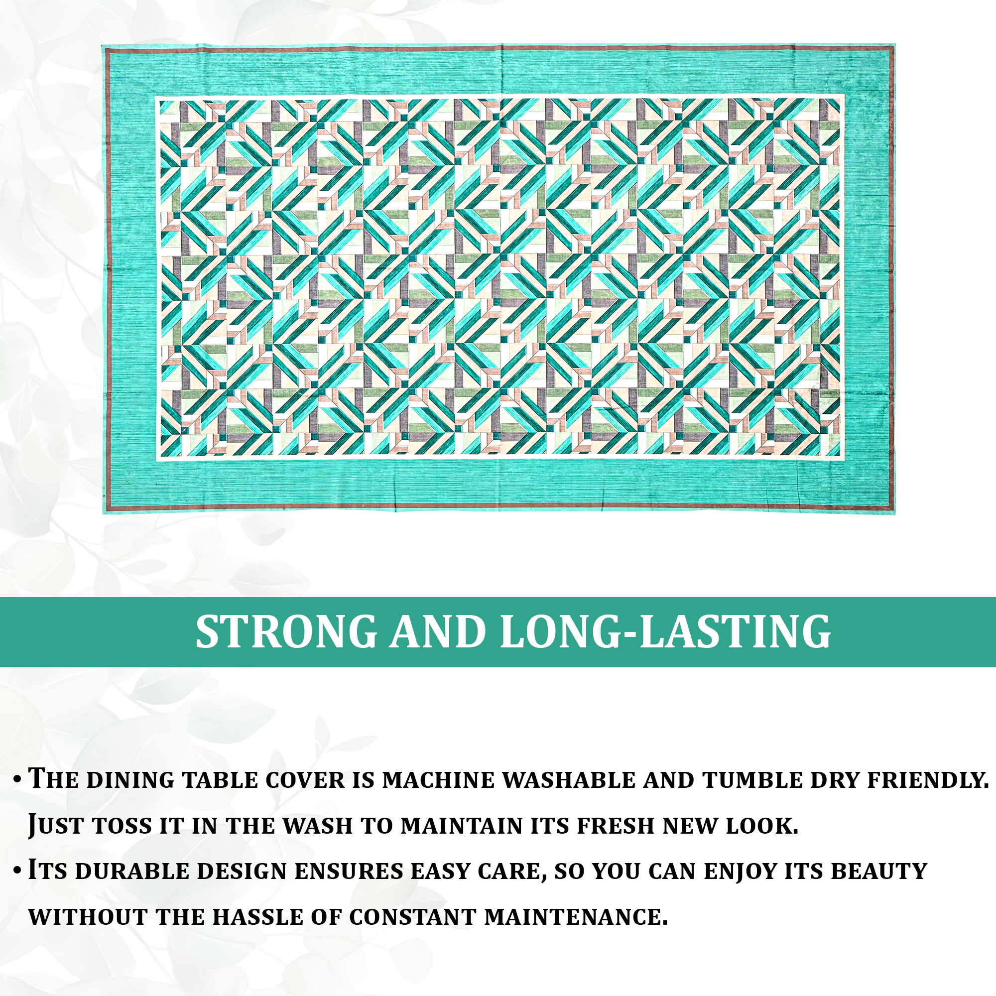 Kuber Industries 60x90 Inch Soft Velvet Dining Table Cover 6 Seater  Rectangular Table Cloth for Dining Area for Home Decor Office and Restaurants  Lining Check - Green