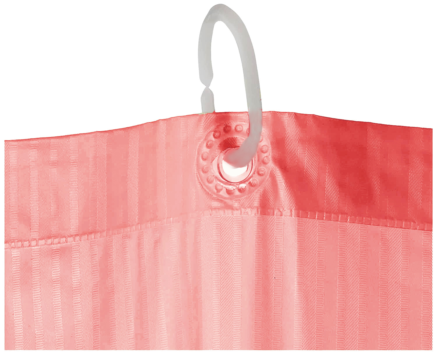 Kuber Industries 7 Feet PVC Shower Curtain/AC Curtain For Bathroom, Living Room With 8 Hooks (Pink)