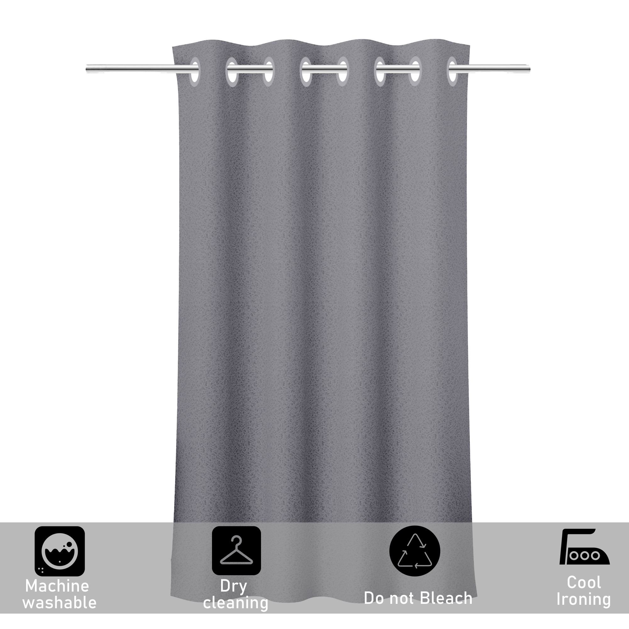 Kuber Industries 7 Feet Stylish Curtains for Living Room  Bedroom  Light Control  Pests Preventive Door Parde for Pooja Room  Home Decor  Web Net - Grey