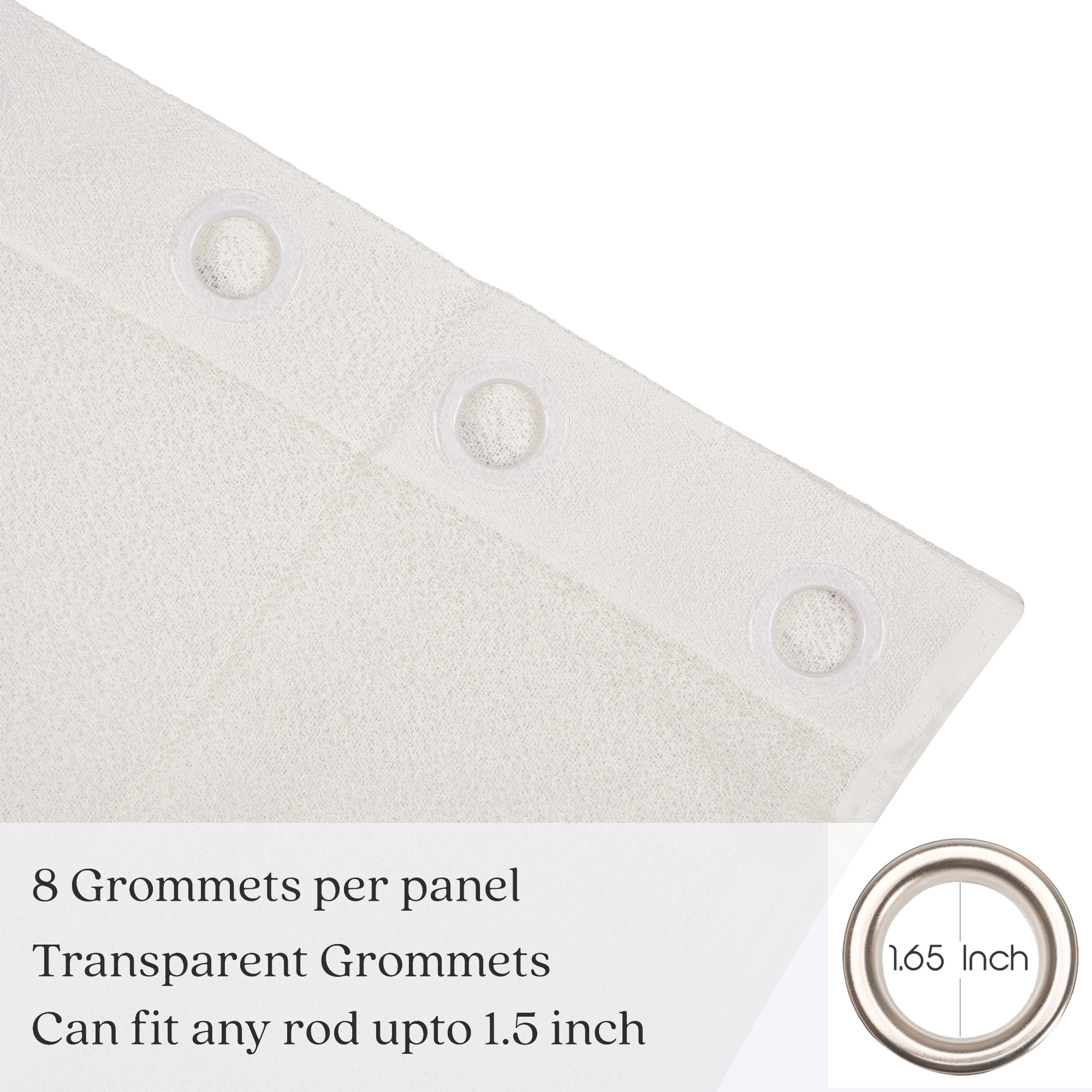 Kuber Industries 7 Feet Stylish Curtains for Living Room  Bedroom  Light Control  Pests Preventive Door Parde for Pooja Room  Home Decor  Web Net - Cream