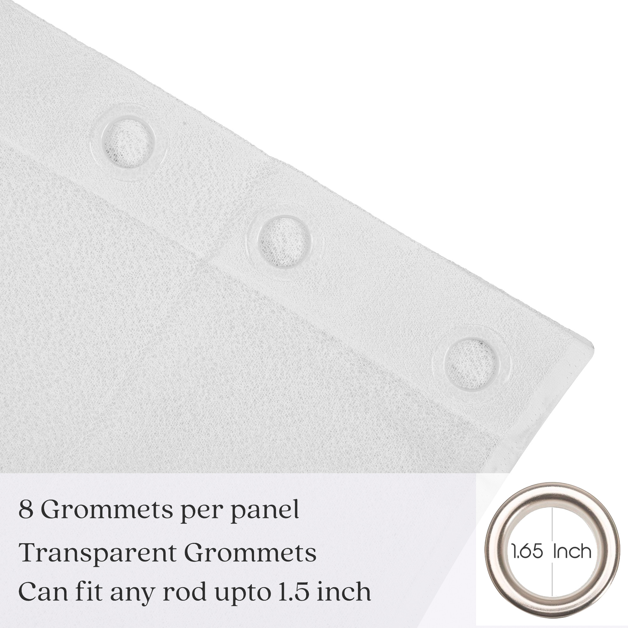 Kuber Industries 7 Feet Stylish Curtains for Living Room  Bedroom  Light Control  Pests Preventive Door Parde for Pooja Room  Home Decor  Web Net - White