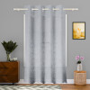 7 Feet Stylish Curtains for Living Room &amp; Bedroom | Light Control &amp; Pests Preventive Door Parde for Pooja Room &amp; Home Decor | Frill Net - Grey