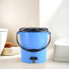 7 Ltr Plastic Dustbin for Home with Pedal, Lid &amp; Handle | Dustbin for Kitchen, Bathroom &amp; Office | Garbage Bin for Wet or Dry Waste | Check Dhakkan- Blue &amp; Black