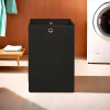 80L Foldable Laundry Basket for Clothes with Holding Rings | Cloth Storage Box for Washing | Kids Toys & Unwashed Dirty Dress Bins Bucket for Storage | Plain Black