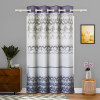 9 Feet Curtains for Living Room | Door Curtains for Balcony, Bedroom &amp; Pooja Room | Flower Print - Grey &amp; Cream