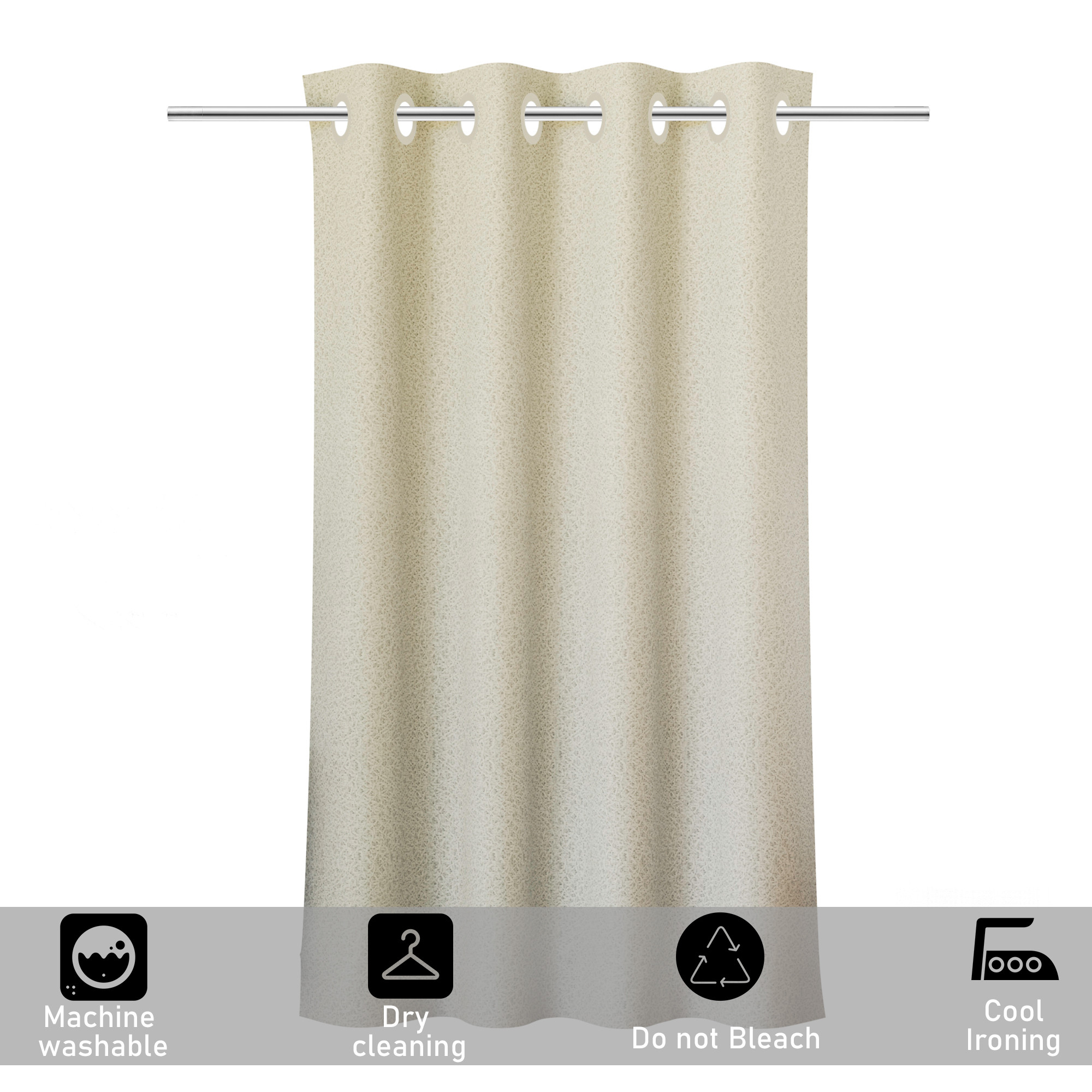 Kuber Industries 9 Feet Stylish Curtains for Living Room  Bedroom  Light Control  Pests Preventive Door Parde for Pooja Room  Home Decor  Web Net - Cream