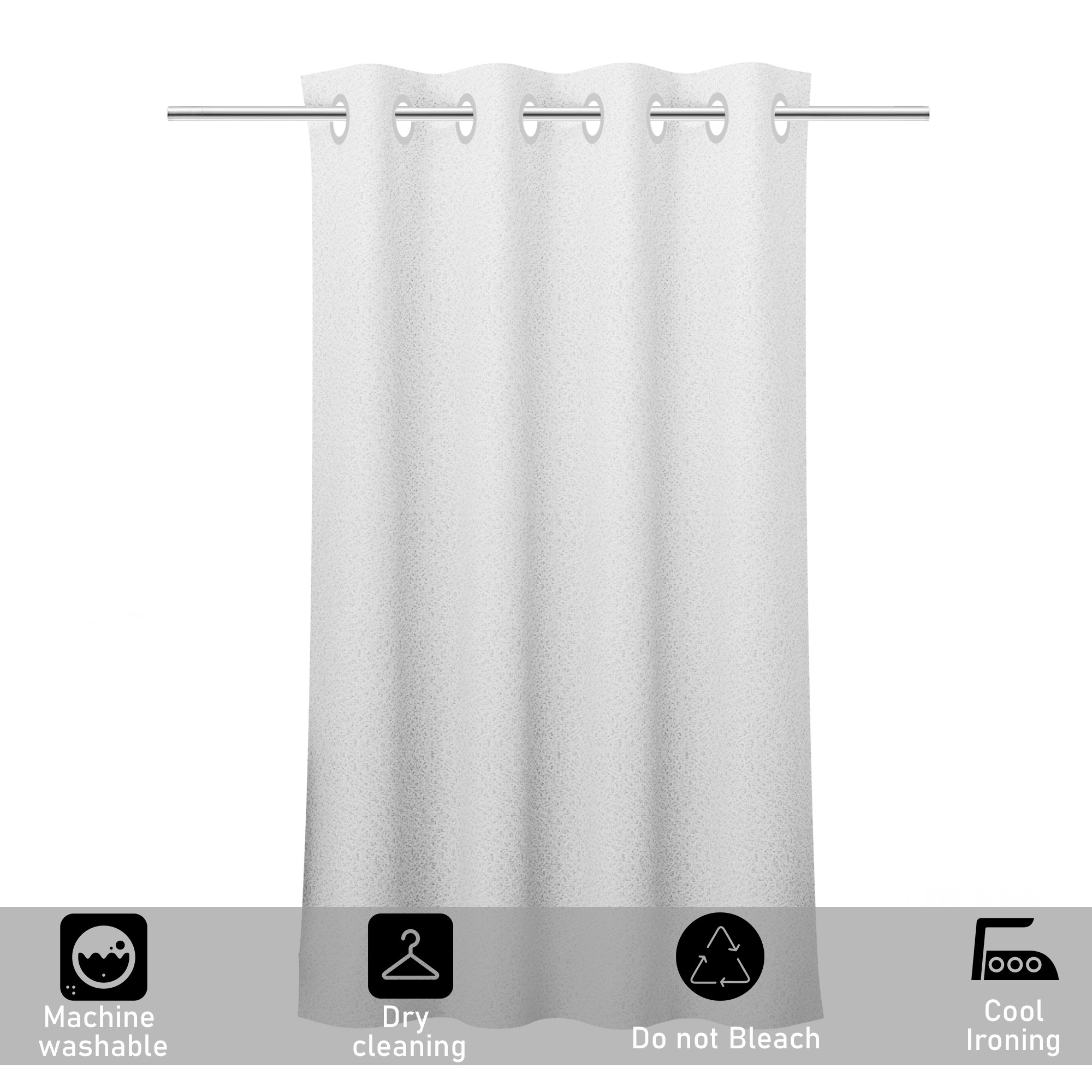 Kuber Industries 9 Feet Stylish Curtains for Living Room  Bedroom  Light Control  Pests Preventive Door Parde for Pooja Room  Home Decor  Web Net - White