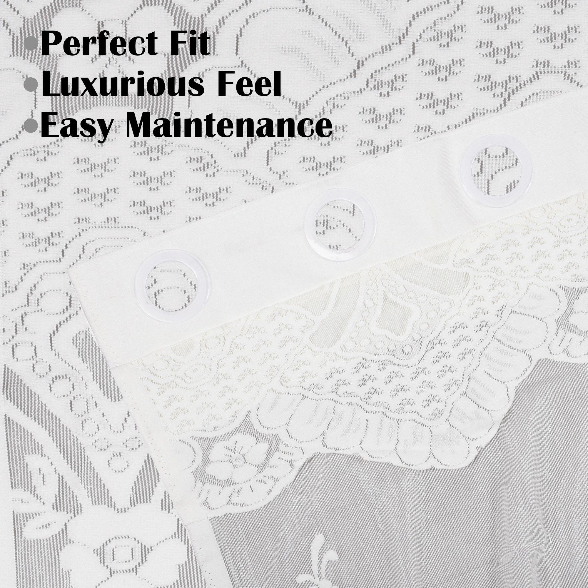 Kuber Industries 9 Feet Stylish Curtains for Living Room  Bedroom  Light Control  Pests Preventive Door Parde for Pooja Room  Home Decor  Frill Net - White