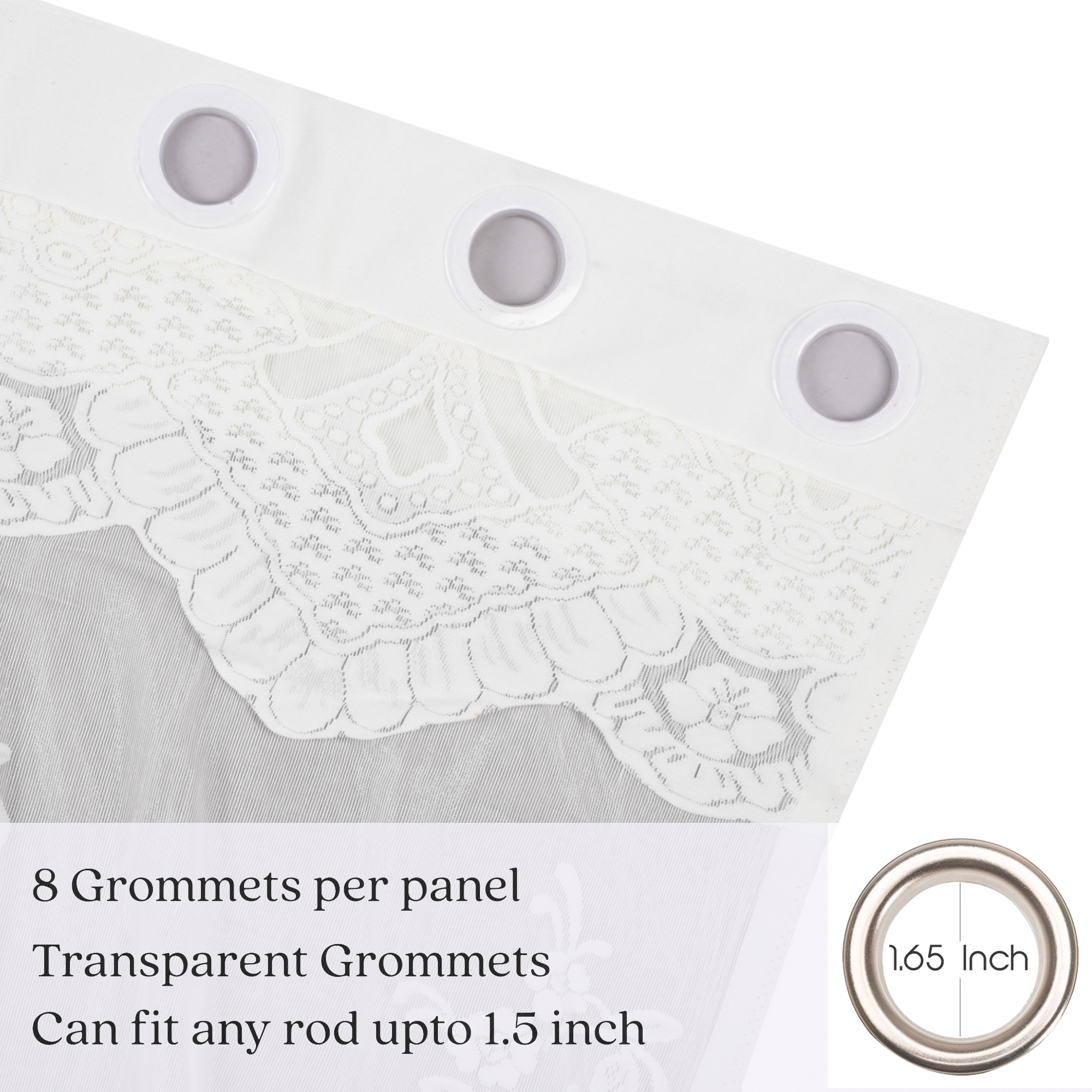 Kuber Industries 9 Feet Stylish Curtains for Living Room  Bedroom  Light Control  Pests Preventive Door Parde for Pooja Room  Home Decor  Frill Net - White