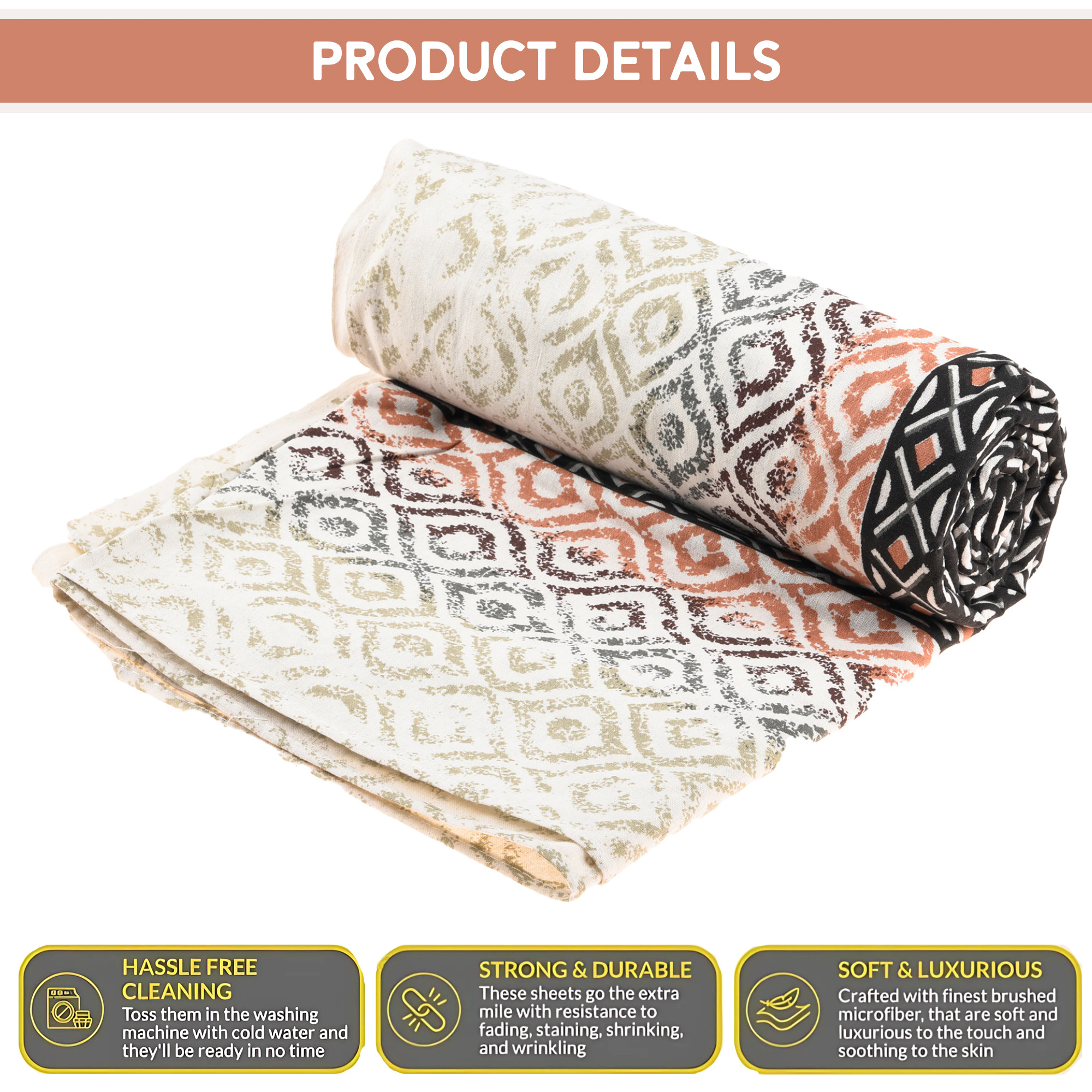 Kuber Industries 90x108 Inch Cotton Bedsheets for Double Bed with 2 Pillow Covers  Easy to Wash  Maintain Double Bedsheet Cotton Fabric - for Daily Use  Dezier Carpet Print -Green