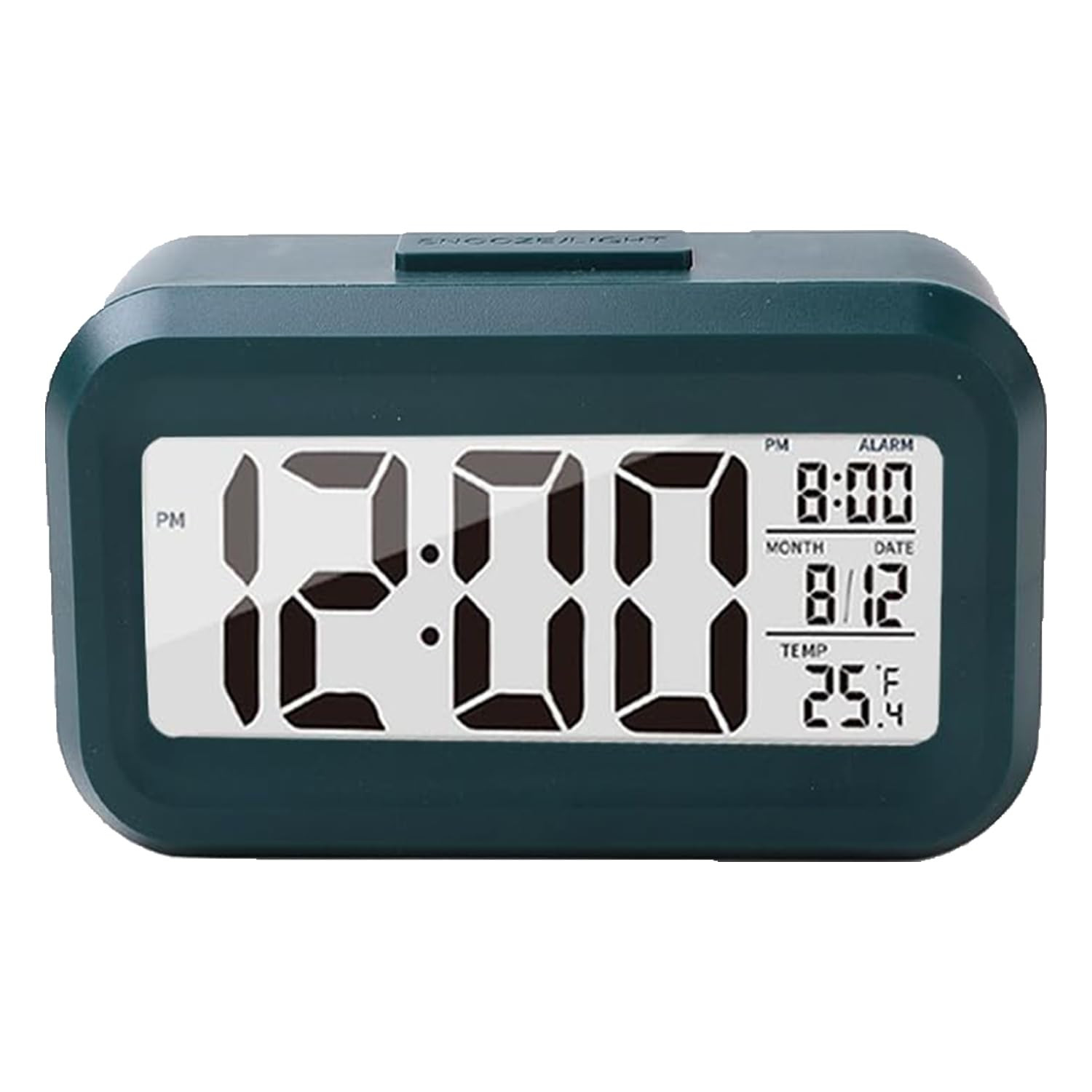 Kuber Industries ABS Battery Oprated Loud Digital Alarm Clock|Desk, Table Clock|Alarm Clock For Heavy Sleepers (Green)