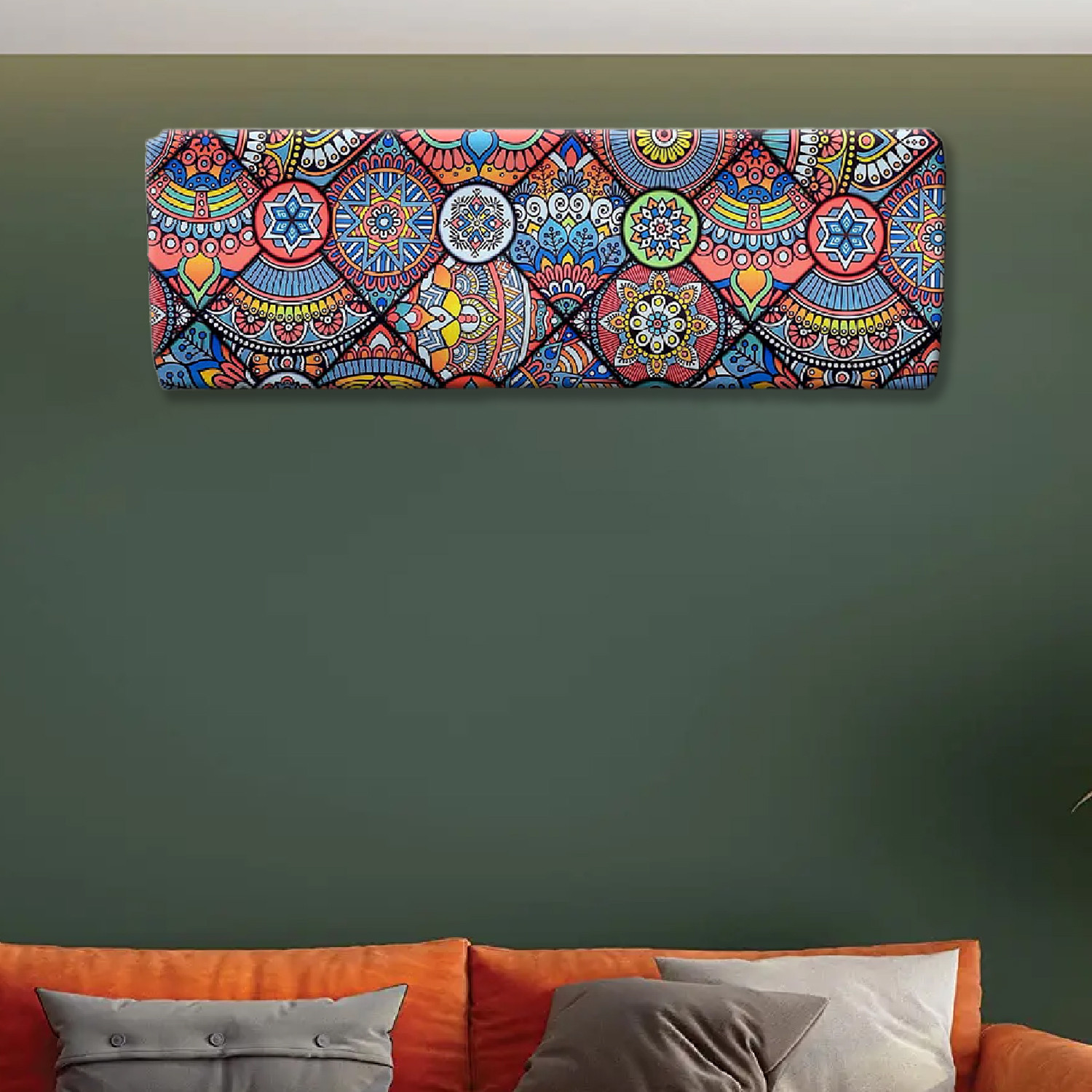 Kuber Industries AC Cover|Attractive Digital Print 1.5 Ton |All Weather Friendly|Stretchable Fabric & Elastic Closure, (Multicolor)