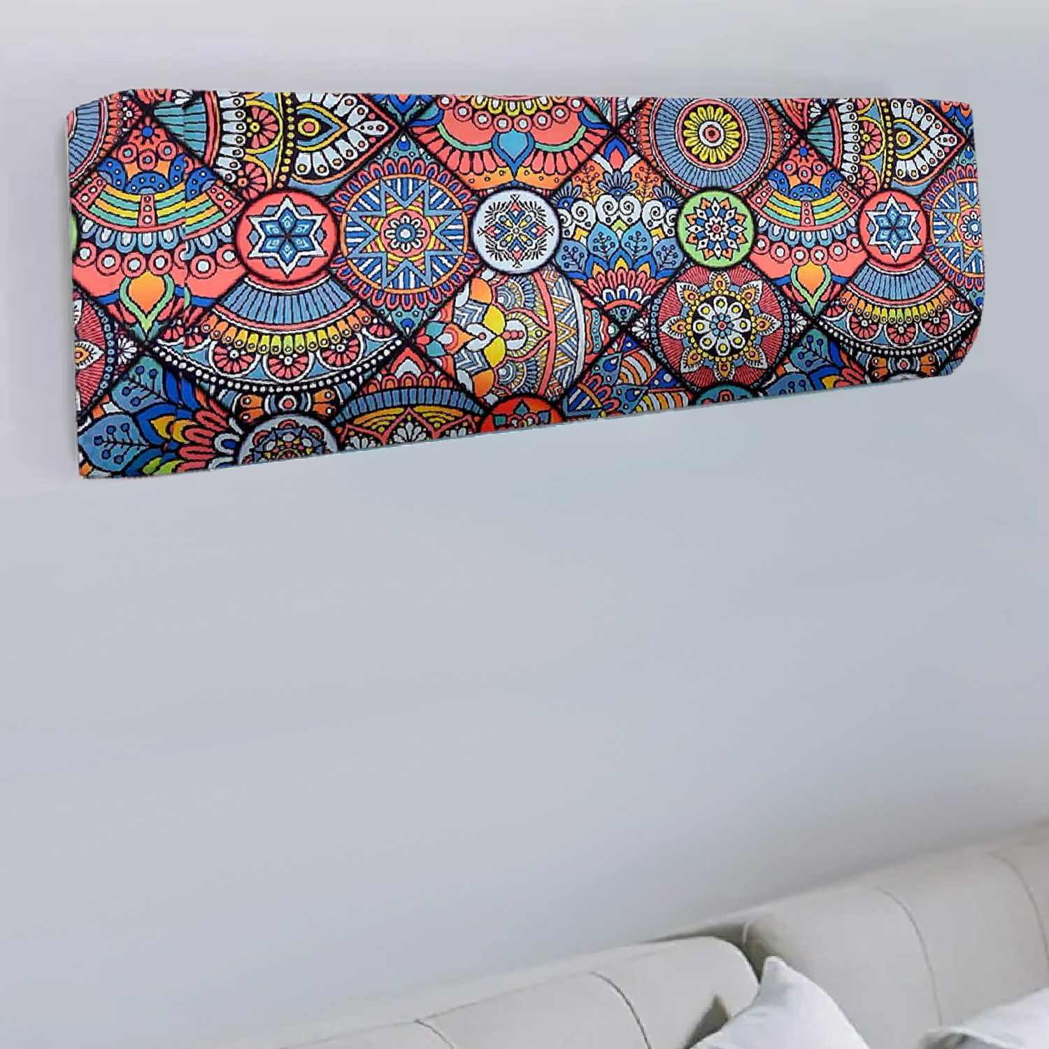 Kuber Industries AC Cover|Attractive Digital Print 1.5 Ton |All Weather Friendly|Stretchable Fabric & Elastic Closure, (Multicolor)