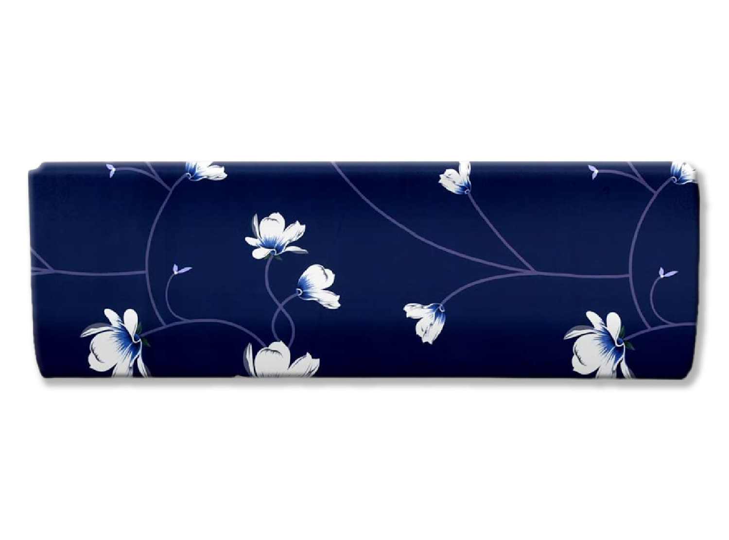 Kuber Industries AC Cover|Attractive Floral Print 1.5 Ton|All Weather Friendly|Stretchable Fabric & Elastic Closure, (Navy Blue)