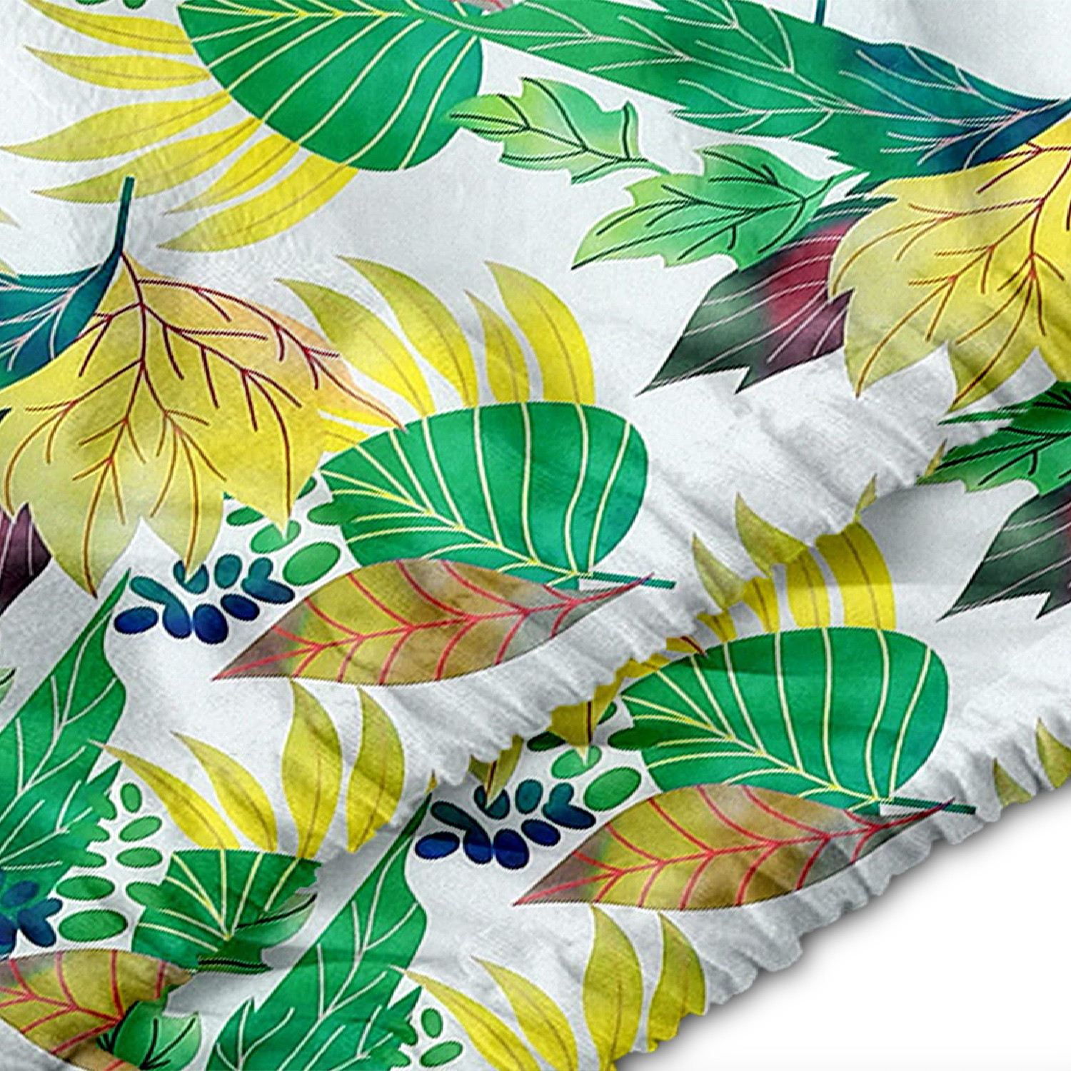 Kuber Industries AC Cover|Attractive Leaf Print 1.5 Ton|All Weather Friendly|Stretchable Fabric & Elastic Closure, (Green)