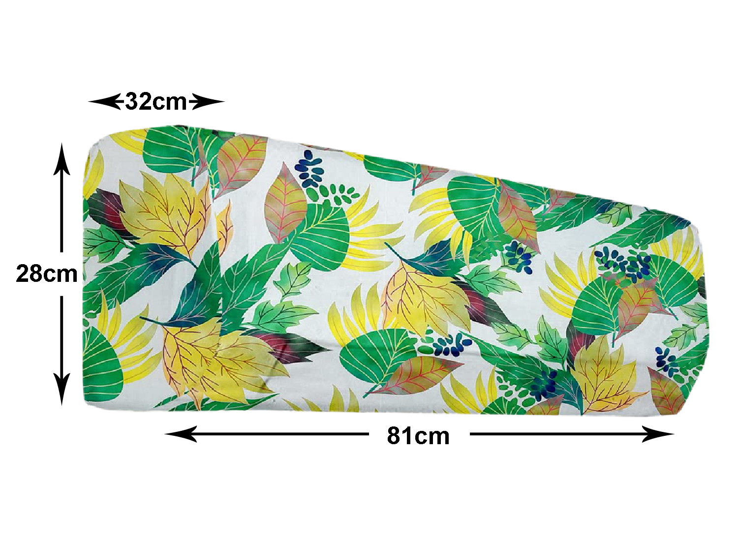 Kuber Industries AC Cover|Attractive Leaf Print 1.5 Ton|All Weather Friendly|Stretchable Fabric & Elastic Closure, (Green)