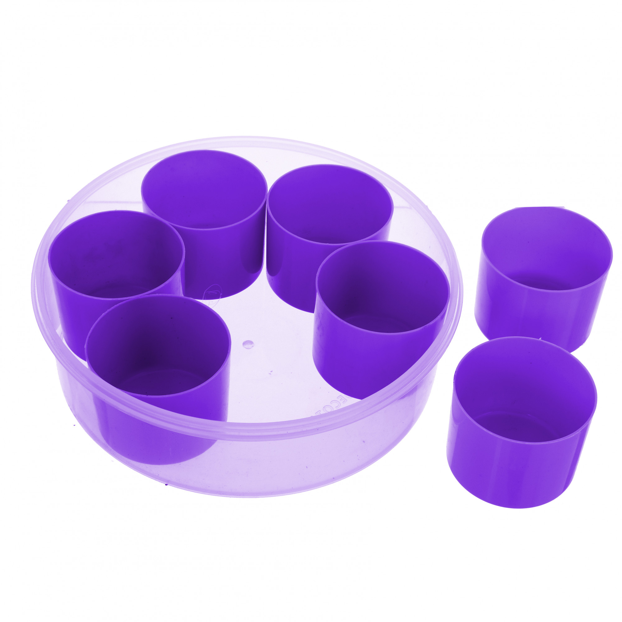 Kuber Industries Airtight & Leak Proof Plastic Masala (Spice) Box/Dabba/Spice Organiser with Lock Lid & 7 Containers (Purple)-KUBMART370