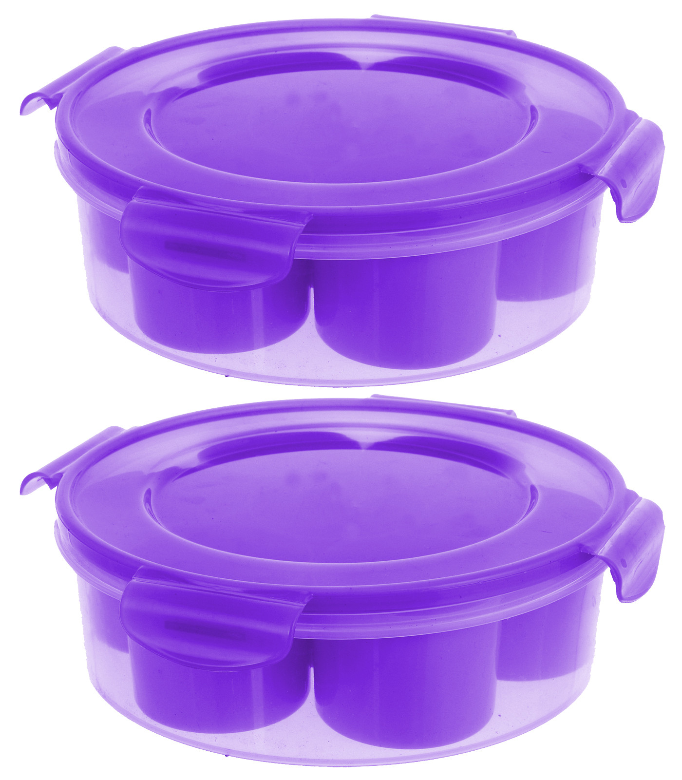Kuber Industries Airtight & Leak Proof Plastic Masala (Spice) Box/Dabba/Spice Organiser with Lock Lid & 7 Containers (Purple)-KUBMART370