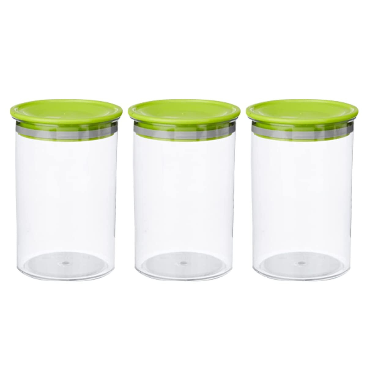 Kuber Industries Airtight Kitchen Container Set | 100% BPA Free, Food Grade Virgin Plastic | Multipurpose, Freezer Safe & Durable | Container for Kitchen Storage Set of 3 | Transparent