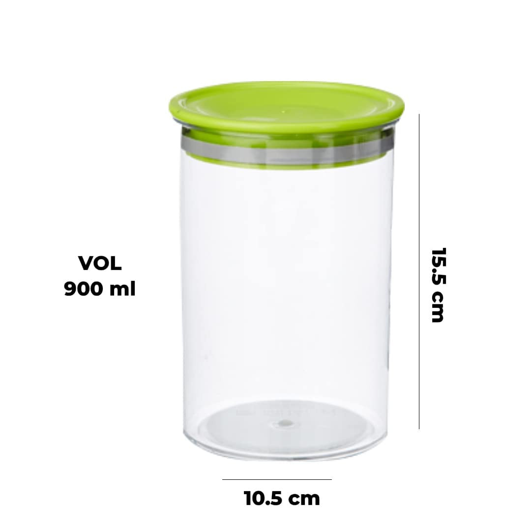 Kuber Industries Airtight Kitchen Container Set | 100% BPA Free, Food Grade Virgin Plastic | Multipurpose, Freezer Safe & Durable | Container for Kitchen Storage Set of 3 | Transparent