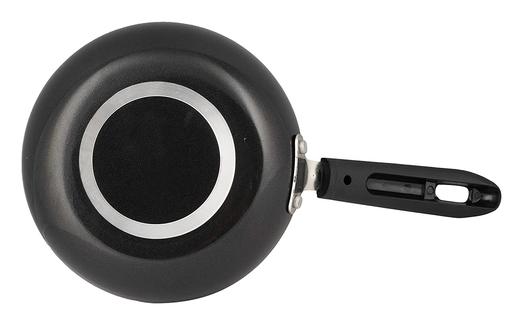 Kuber Industries Aluminium Non Stick Induction Base Frying Pan/Tapper Pan ,20 Cm (Black)-KUBMRT11738