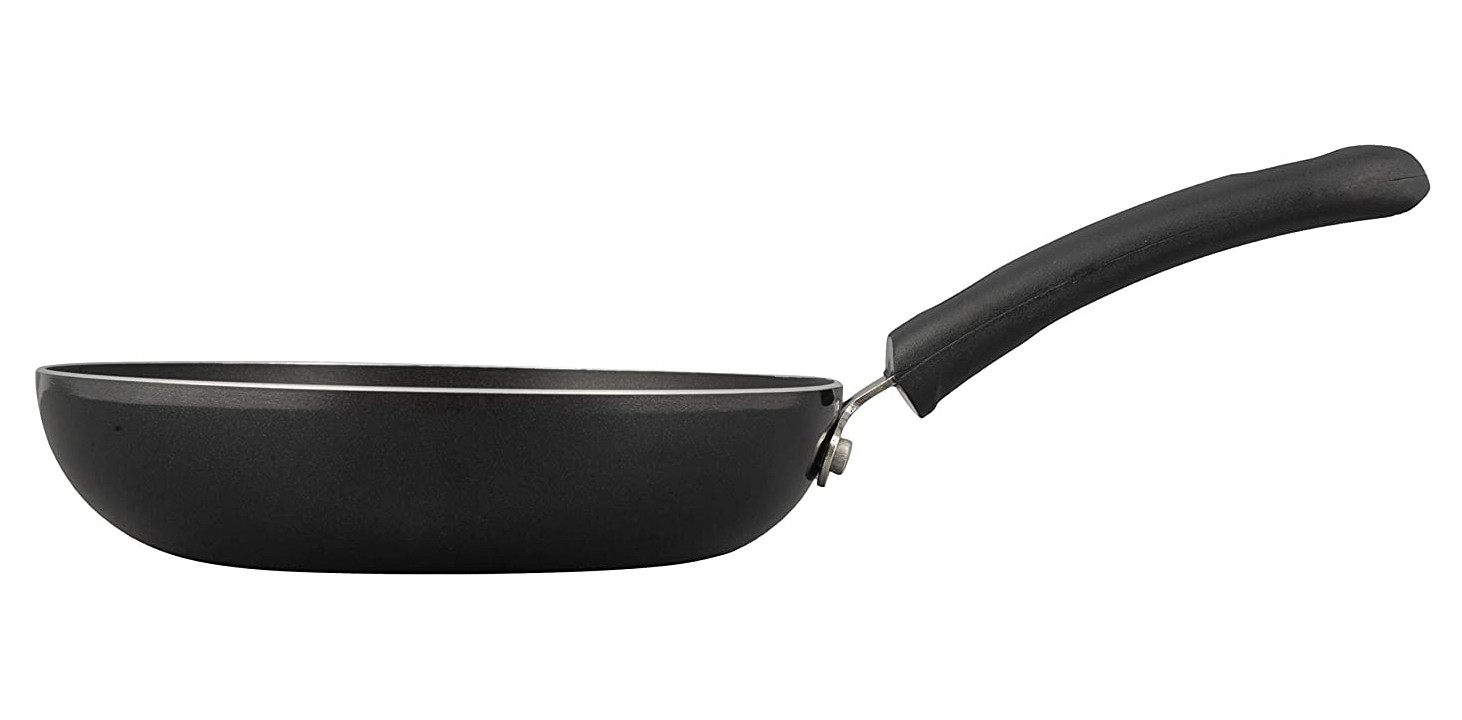 Kuber Industries Aluminium Non Stick Induction Base Frying Pan/Tapper Pan ,20 Cm (Black)-KUBMRT11738