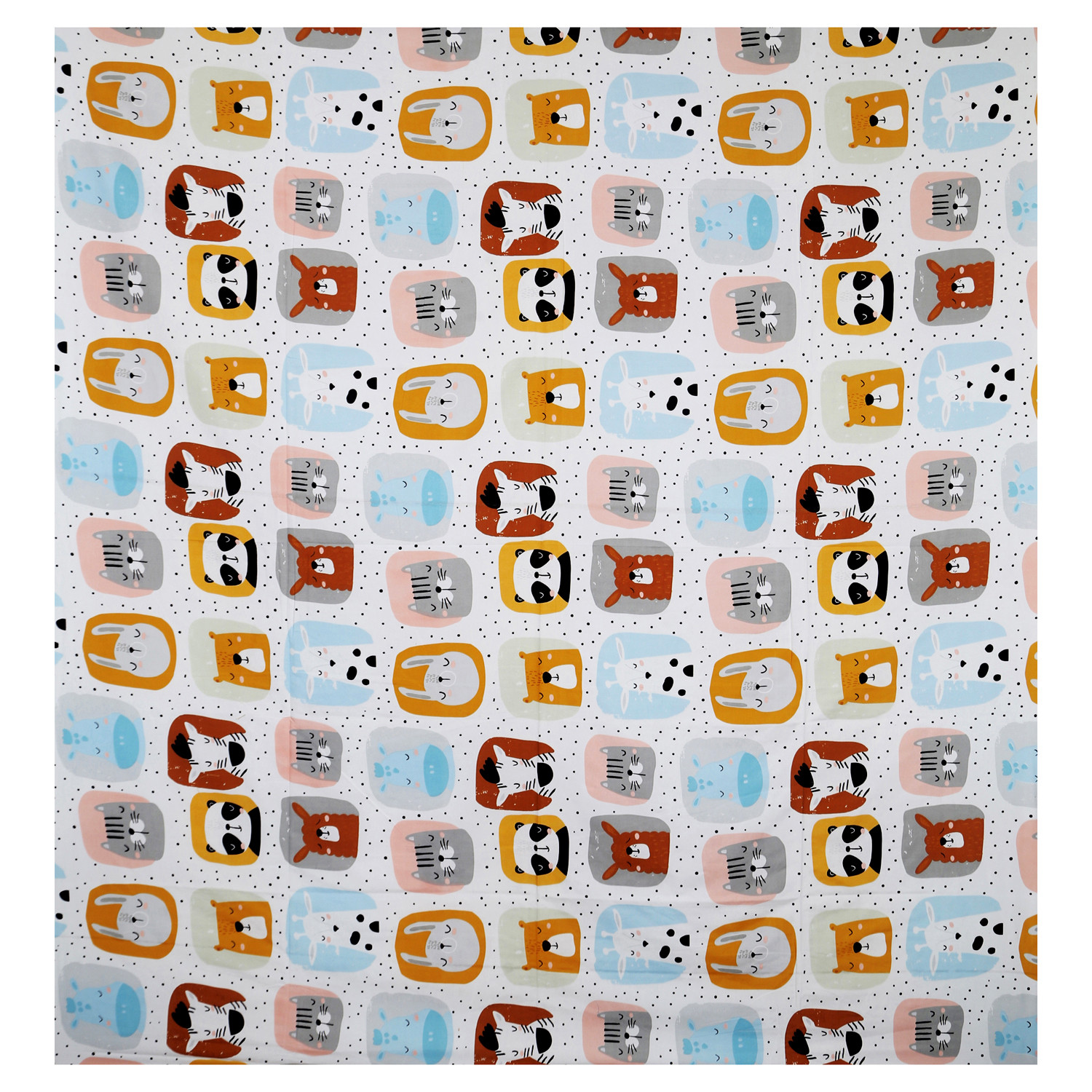 Kuber Industries Animal Character Printed Luxurious Soft Breathable & Comfortable Glace Cotton Double Bedsheet With 2 Pillow Covers (Sky Blue & Deep Yellow)-HS43KUBMART26797