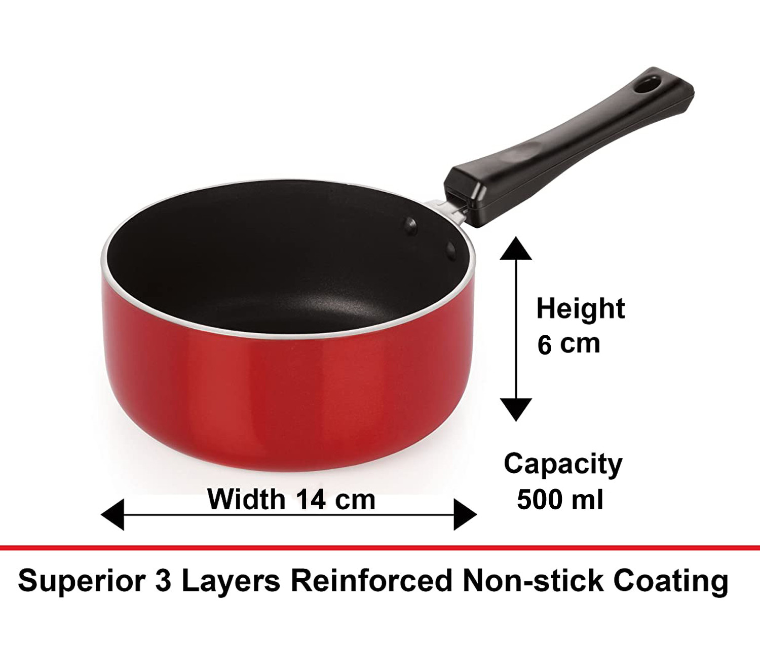 Kuber Industries Anodised Aluminium Non Stick Tadka Pan (Multicolor)-HS40KUBMART23955