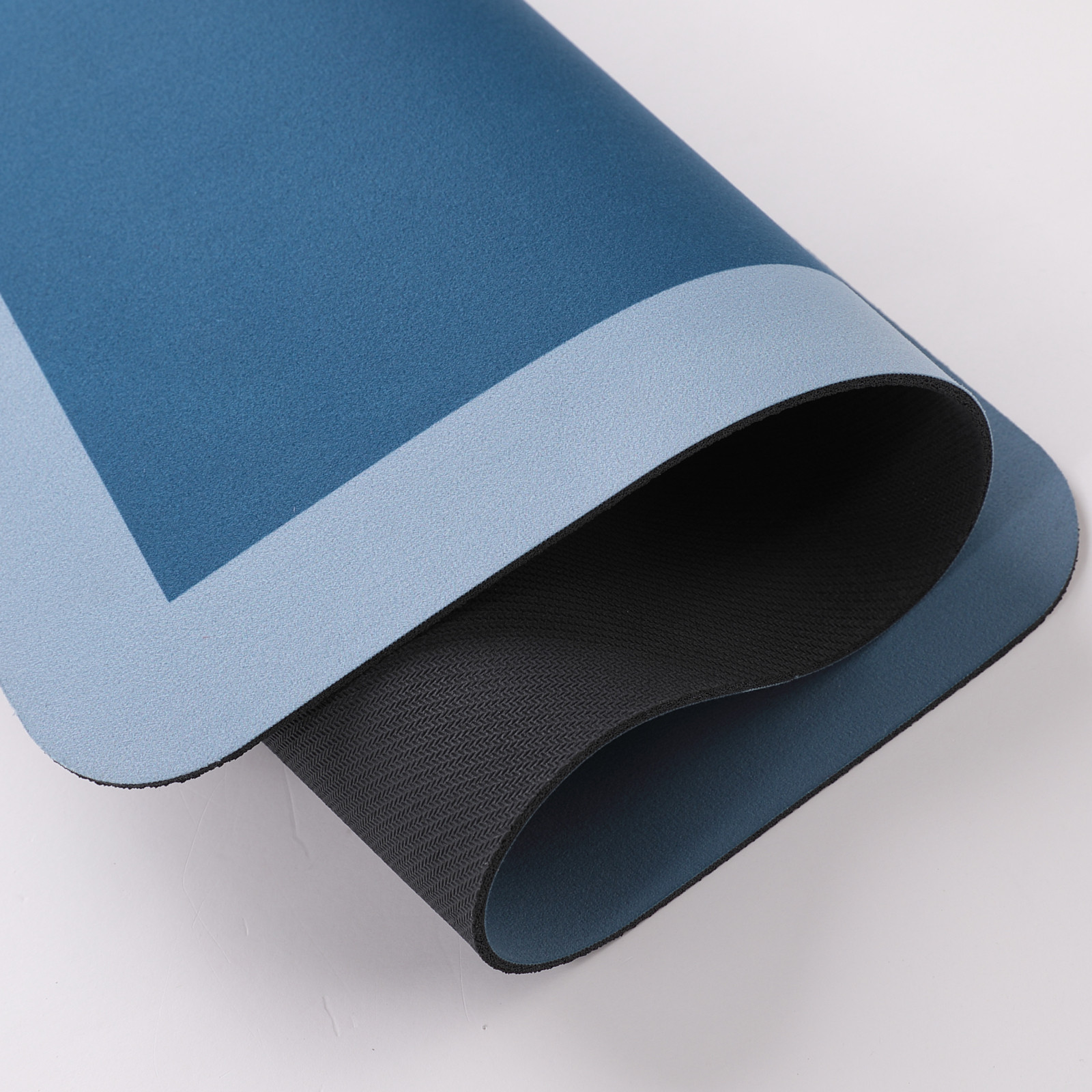 Kuber Industries Anti Skid Floor Mat|Rubber Mat for Home|Idol for Kitchen, Bedroom|2 Different Size & Shape|Pack of 2 (Blue)
