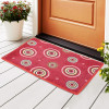 Anti-Slip Bathroom Mat | Door Mats for Home Entrance & Kitchen Floor | Foot Perdan for Home Door| Circles Design - Red