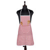 Apron | Cotton Front Pocket Kitchen Apron | Check New Apron for Restaurent | Apron for Housewife | Chef Apron for Kitchen | Chef Bib Apron | Red