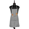 Apron | Cotton Front Pocket Kitchen Apron | Check New Apron for Restaurent | Apron for Housewife | Chef Apron for Kitchen | Chef Bib Apron | Black