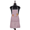 Apron | Cotton Front Pocket Kitchen Apron | Check New Apron for Restaurent | Apron for Housewife | Chef Apron for Kitchen | Chef Bib Apron | Maroon