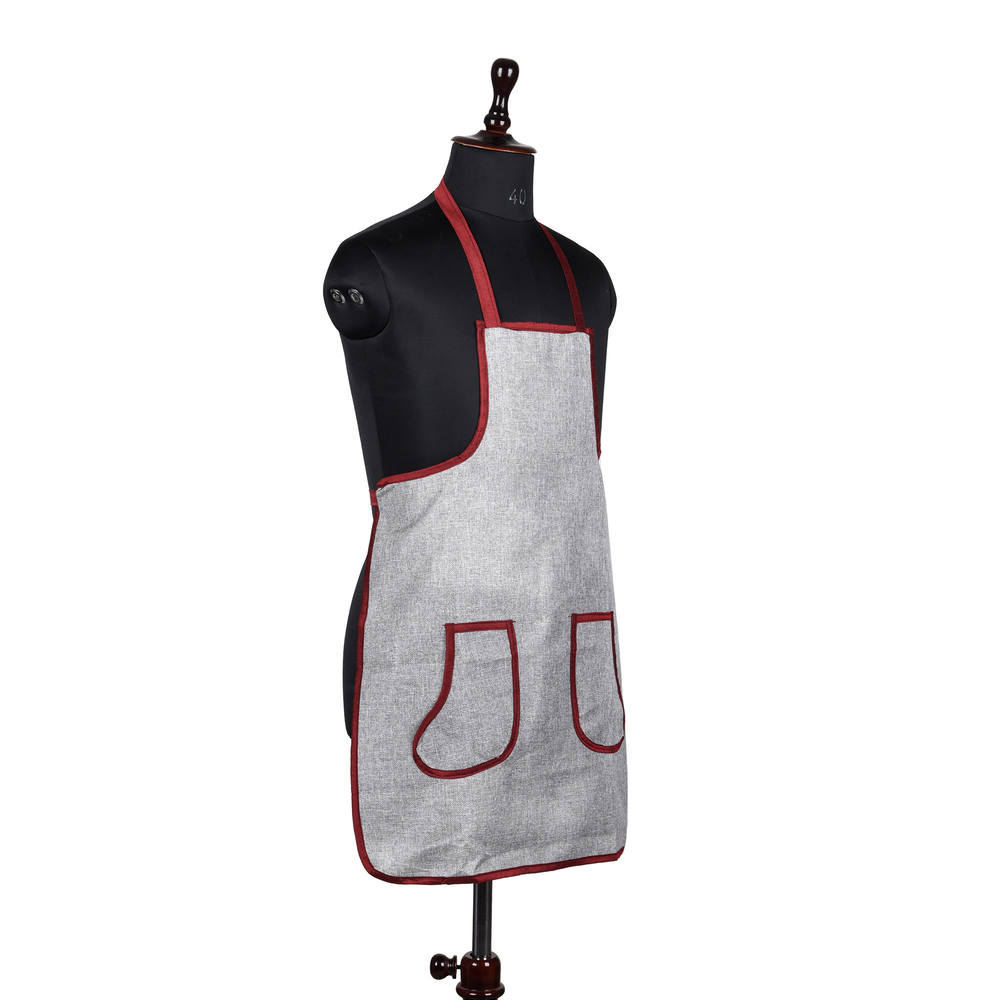 Kuber Industries Apron | Jute 2 Front Pocket Kitchen Apron | Apron for Restaurent | Apron for Housewife | Chef Apron for Kitchen | Water Resistance Apron | Pack of 3 | Multi