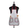 Apron | Jute 2 Front Pocket Kitchen Apron | Apron for Restaurent | Apron for Housewife | Chef Apron for Kitchen | Water Resistance Apron | Silver