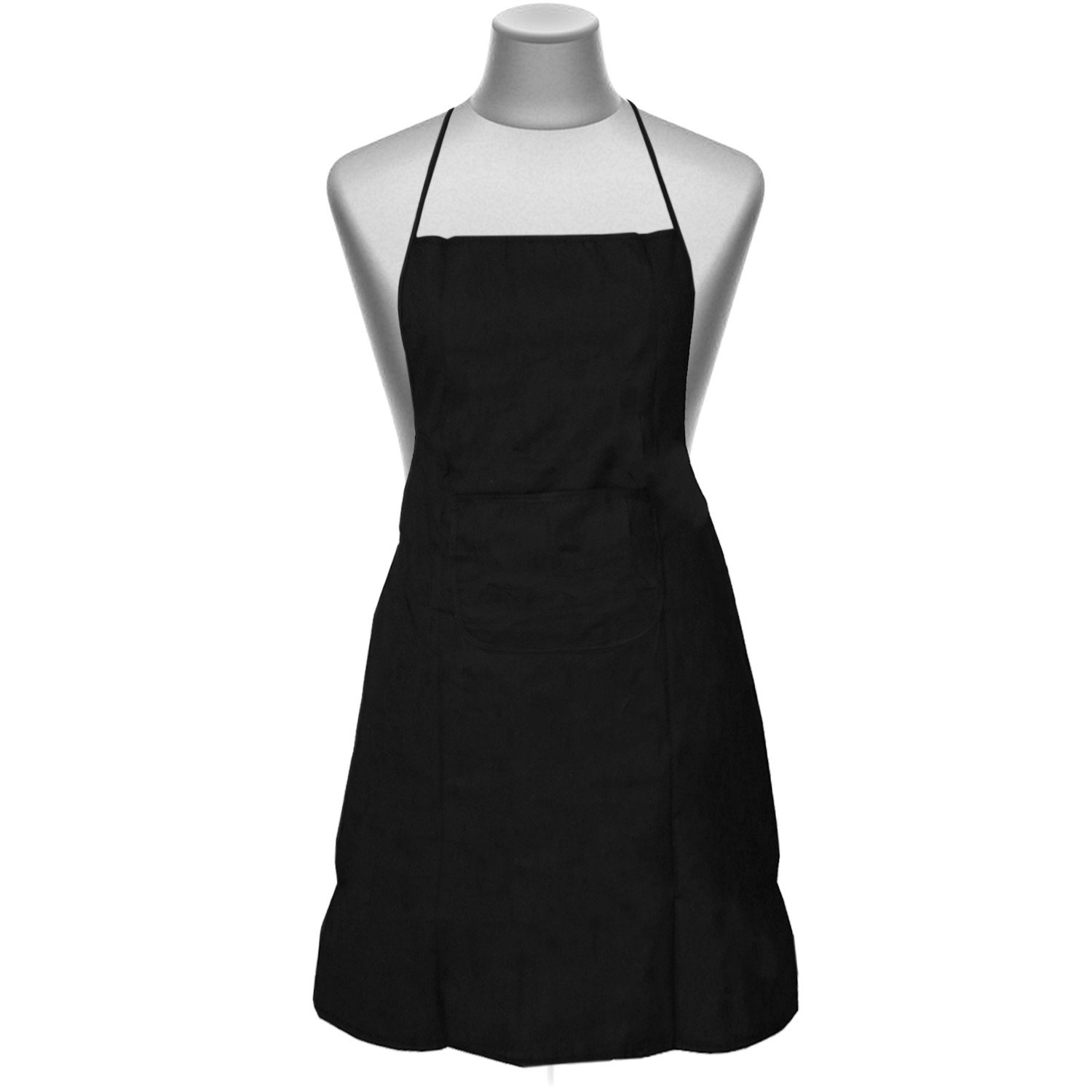 Kuber Industries Apron with 1 Front Pocket (Black)