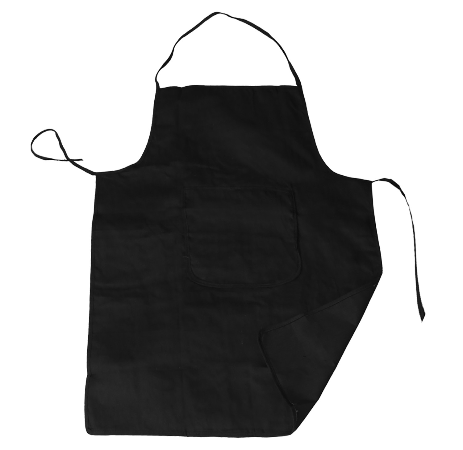 Kuber Industries Apron with 1 Front Pocket (Black)