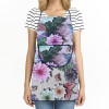 Kuber Industries Apron|PVC Unique Floral Printed Kitchen Chef Cloth|Waterproof Centre Pocket Apron With Tying Cord for Men &amp; Women (Multicolor)