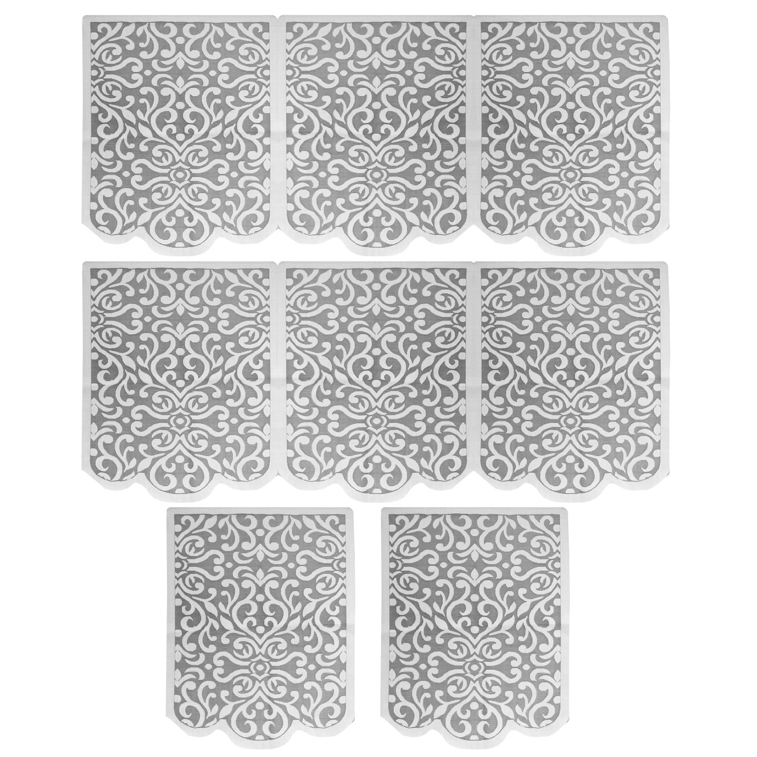Kuber Industries Artcam Design 5 Seater Cotton Sofa Cover Set (White)