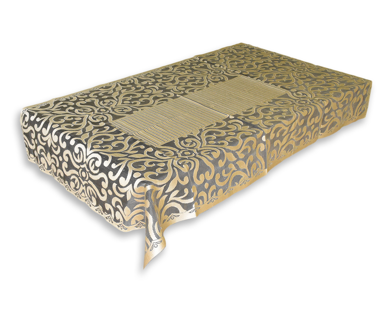 Kuber Industries Artcam Design Cotton 4 Seater Center Table Cover 60