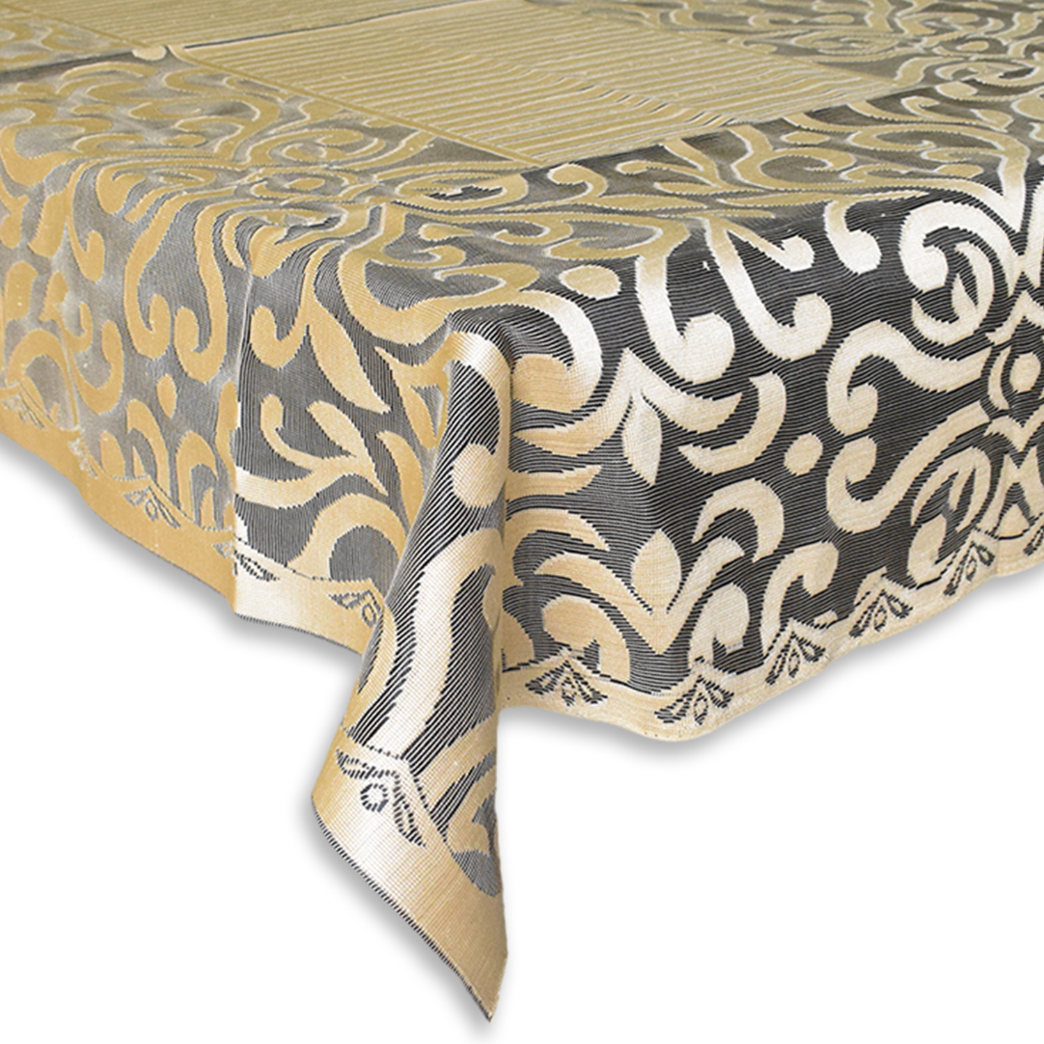 Kuber Industries Artcam Design Cotton 4 Seater Center Table Cover 60