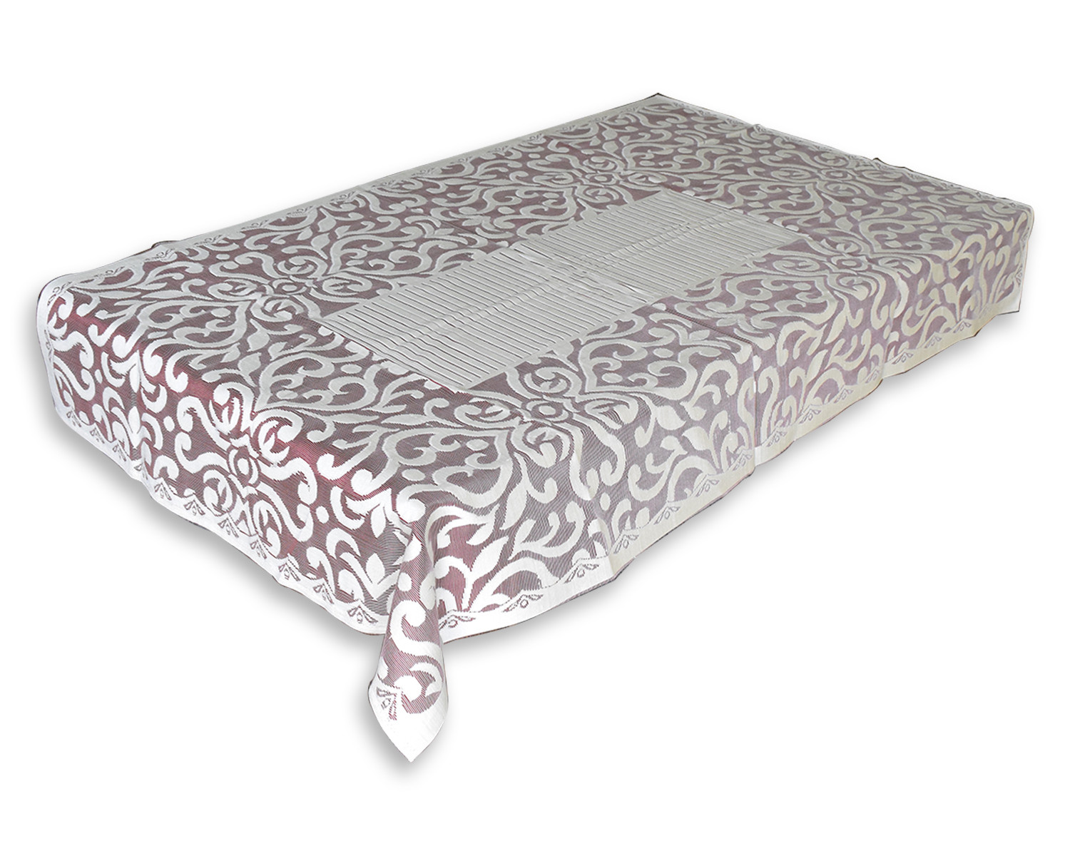 Kuber Industries Artcam Design Cotton 4 Seater Center Table Cover 60