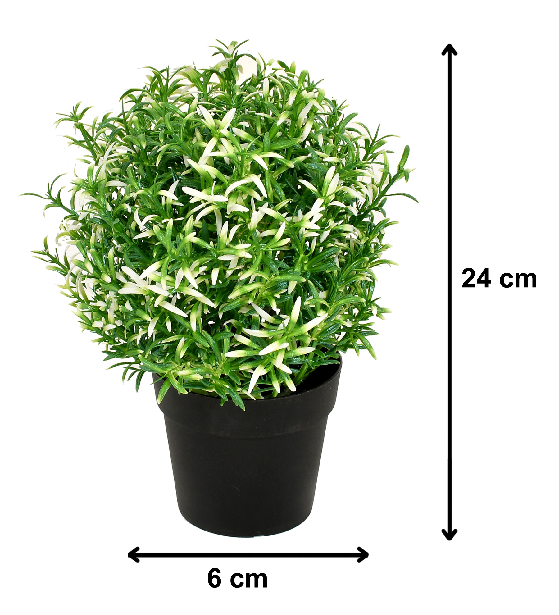 Kuber Industries Artificial Mini Potted Plants Plastic Faux Topiary Shrubs Fake Plants for Bathroom Home Office Desk Decorations With Pot (Green)-HS_38_KUBMART21463