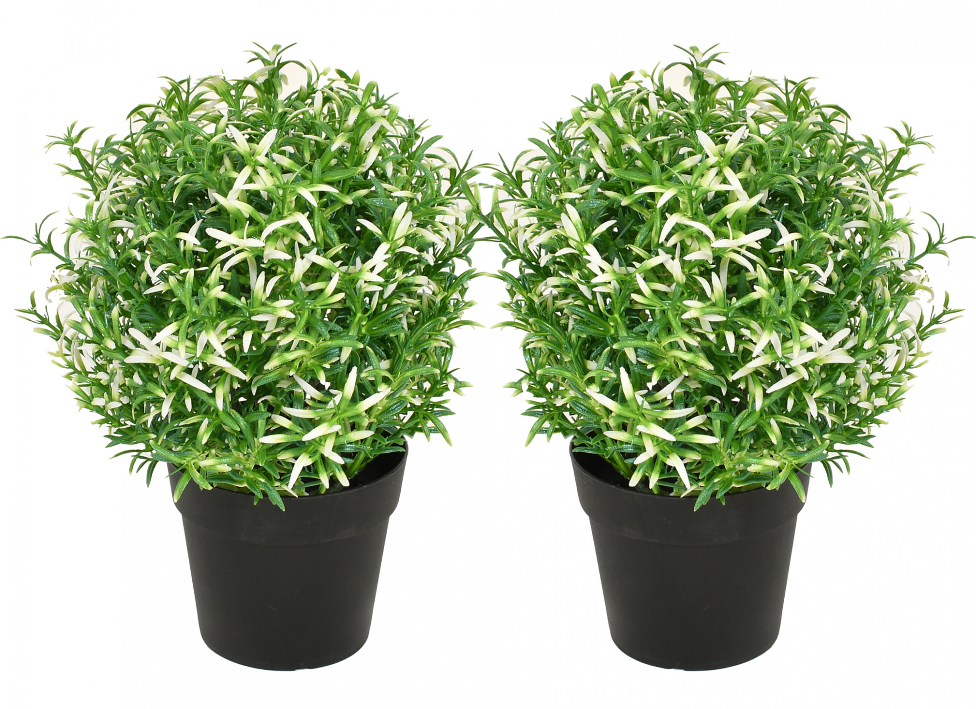 Kuber Industries Artificial Mini Potted Plants Plastic Faux Topiary Shrubs Fake Plants for Bathroom Home Office Desk Decorations With Pot (Green)-HS_38_KUBMART21463