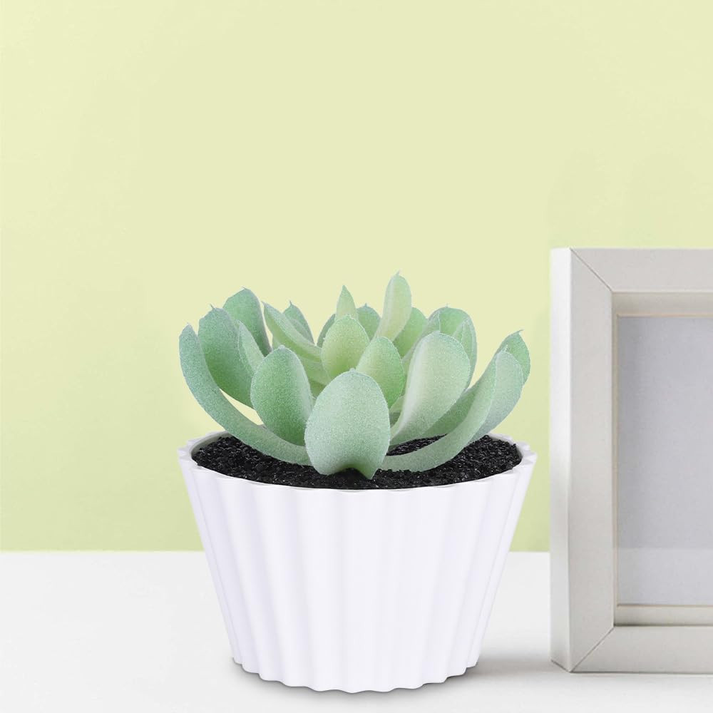 Kuber Industries Artificial Plants for Home DÃ©cor|Natural Looking Indoor Fake Plants with Pot|Artificial Flowers for Decoration (Green)
